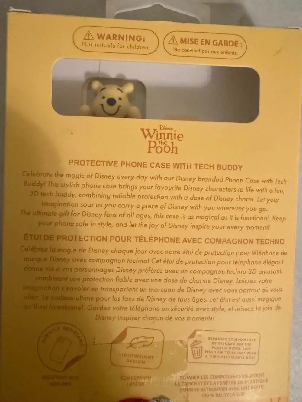 Disney Winnie the Pooh iPhone 15 Pro MaxClear Protective Case with 3D Tech Buddy